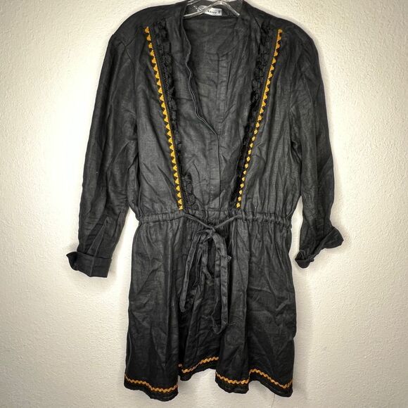 Zara Linen Drawstring Top Dress - Picture 5 of 6